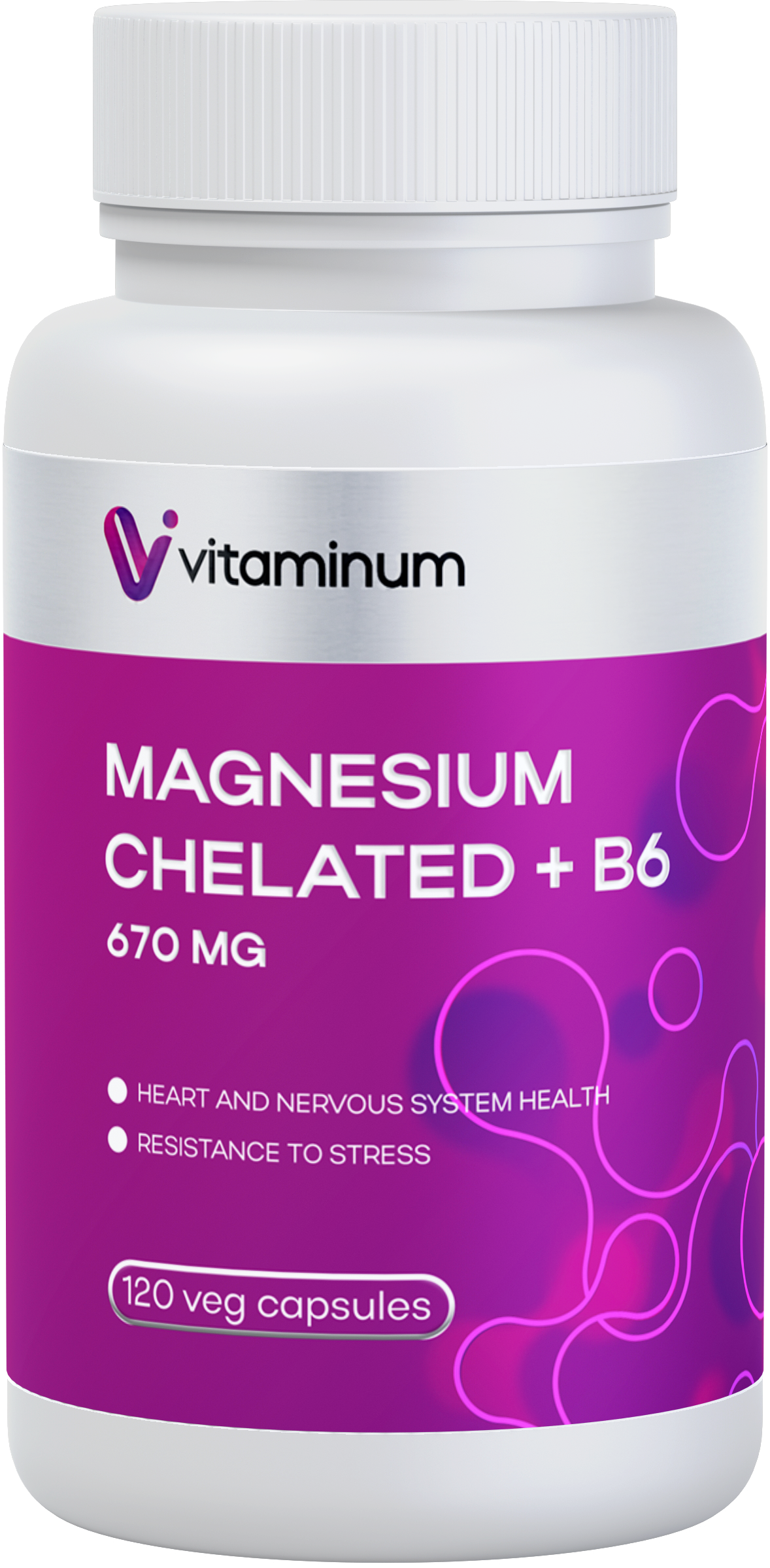  Vitaminum МАГНИЙ ХЕЛАТ + витамин В6 (670 MG) 120 капсул 800 мг  в Губкинском
